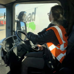 Female lorry driver