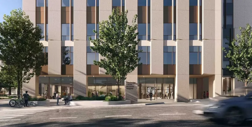 Architect image of entrance to CCRH.